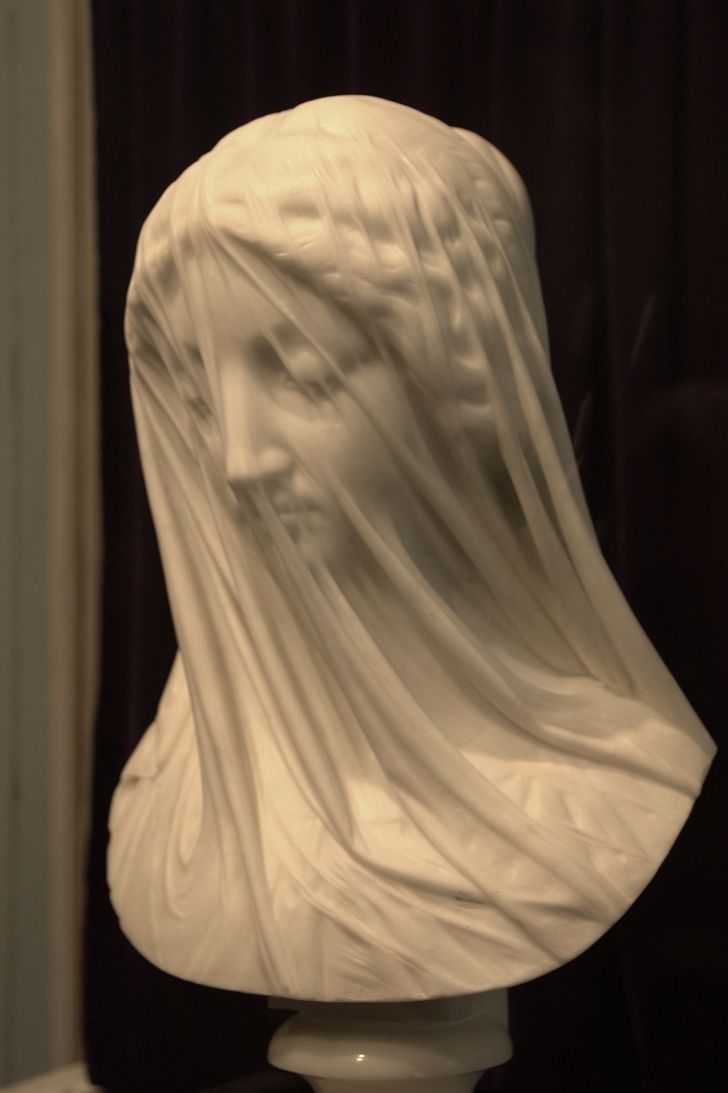 Giovanni Strazza - La Vierge voilée, années 1850