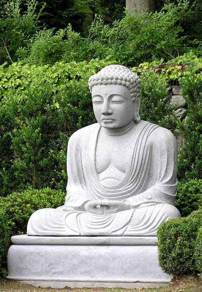 Meditation Buddha Concrete Statue Copper Style Home or Garden Decor,  Buddhism, Garden Buddha, Cement Buddha, Concrete Buddha, Zen Garden 