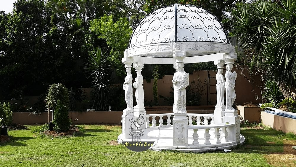 Have a marble gazebo as the centerpiece