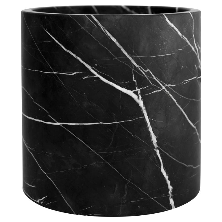 Large Cylindrical Marble Planter