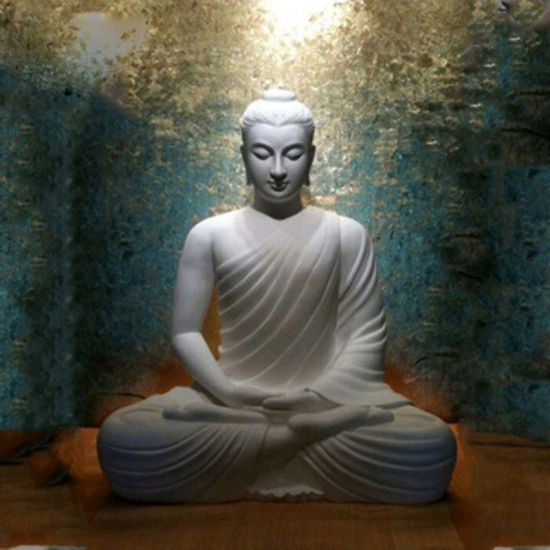 Large White Marble Buddha Statue