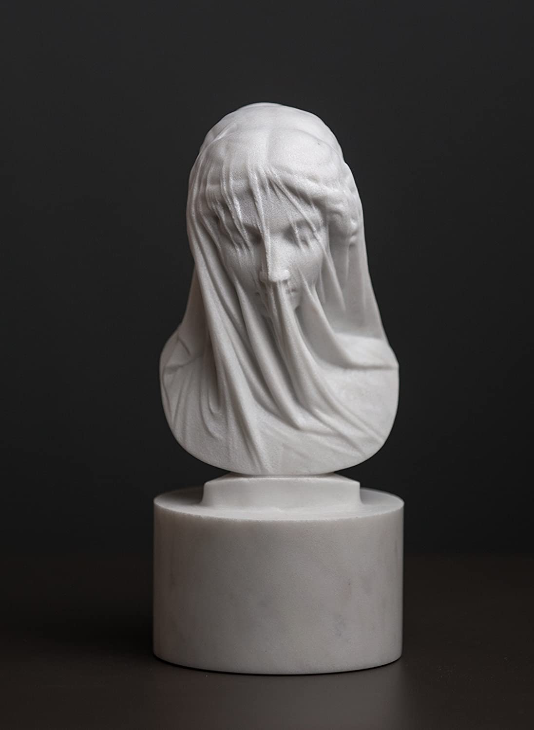 Marble Bust of The Veiled Virgin Mary