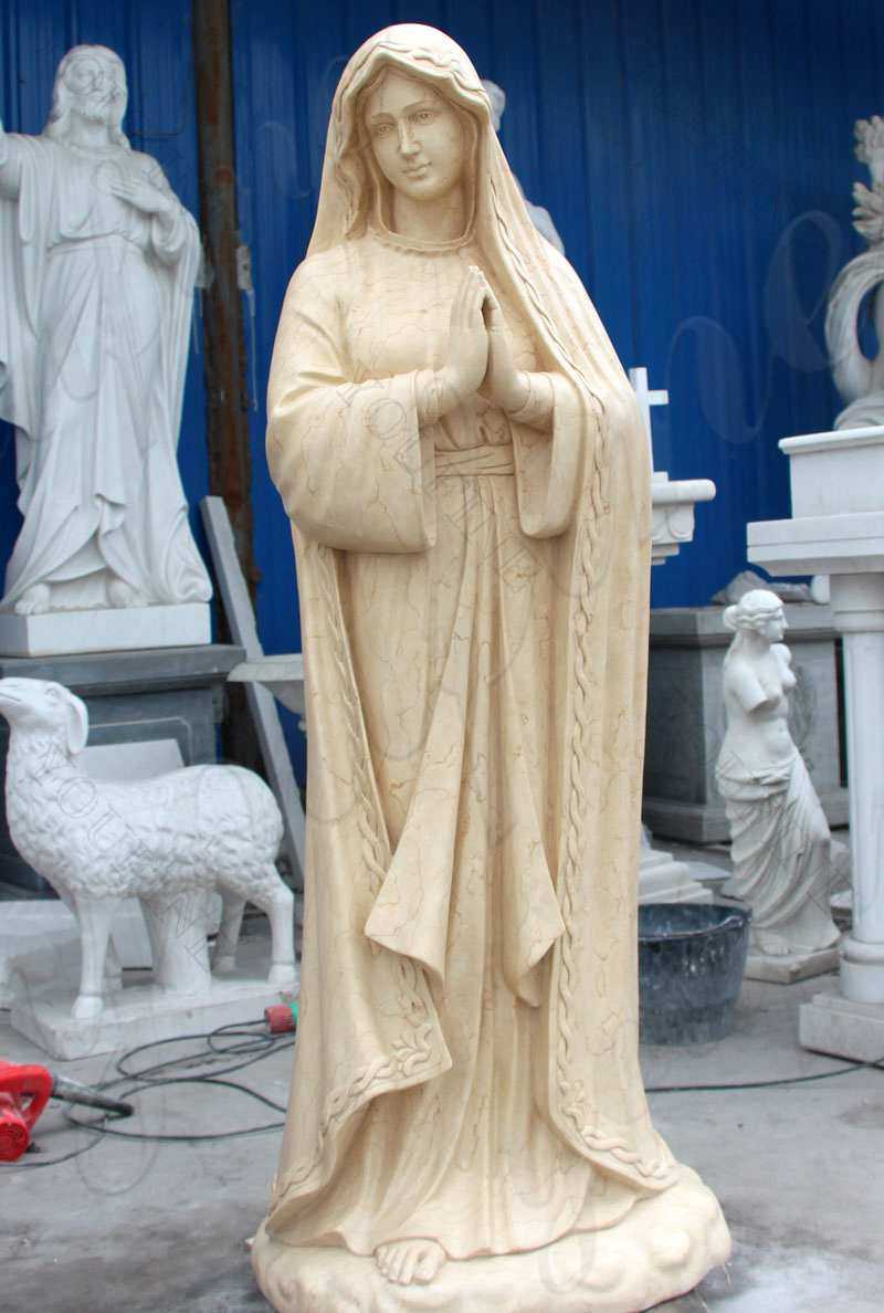 Marble Our Lady of Lourdes Statue