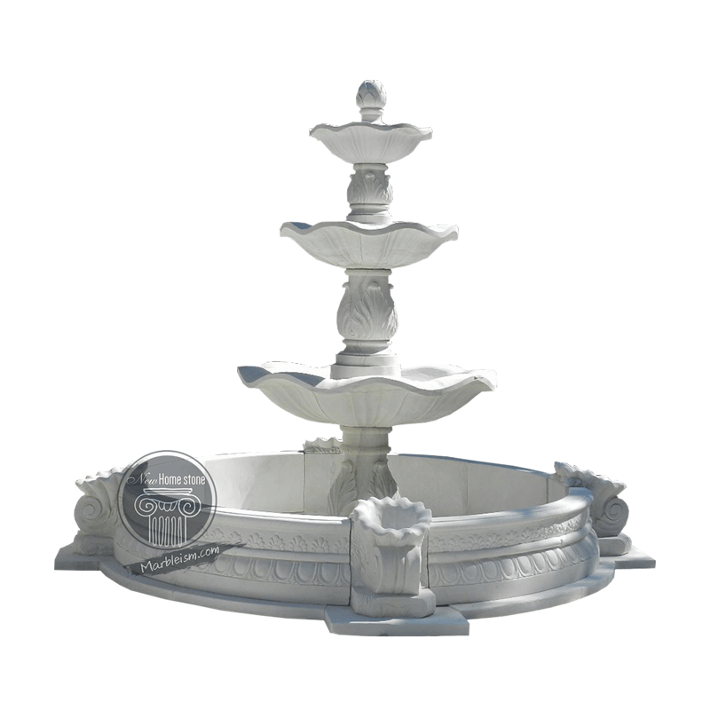 3 tier outdoor backyard water fountain