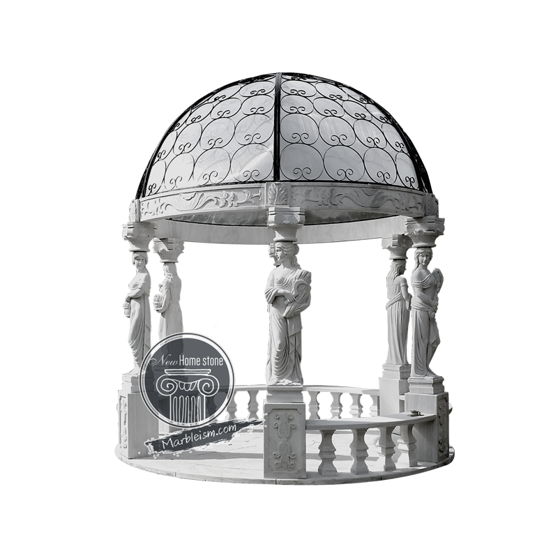 Marble pavillion with metal top