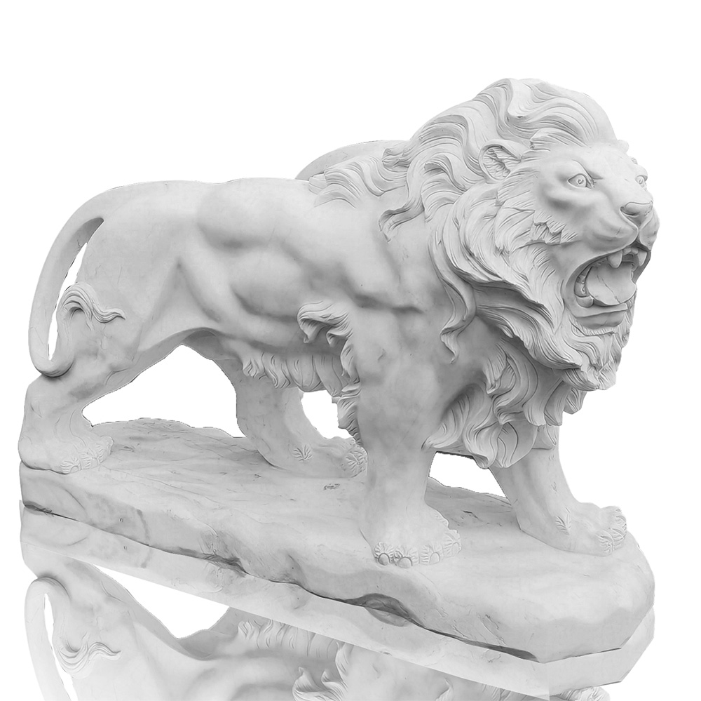 Life-Size Lion Garden Statue