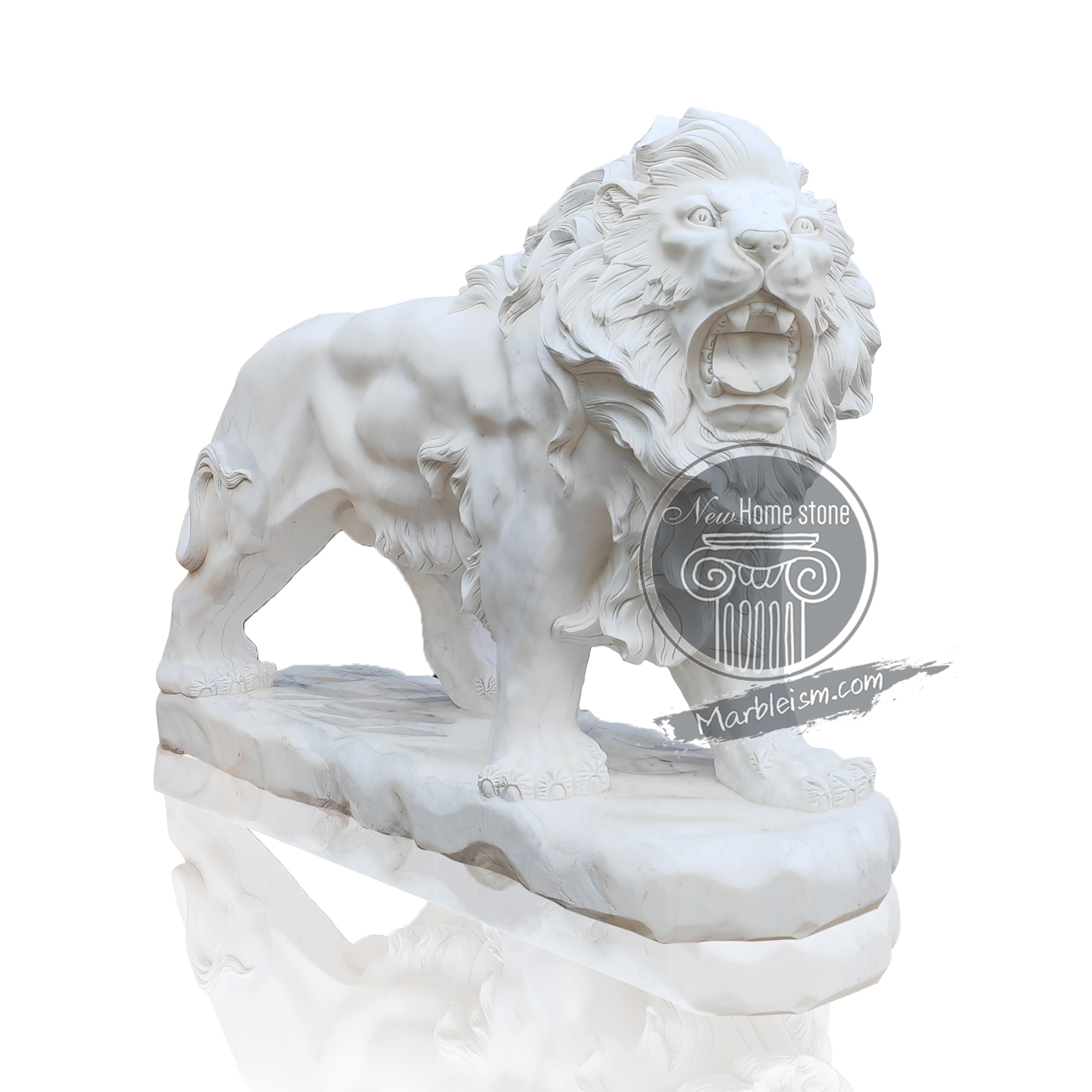 Life-Size Lion Garden Statue