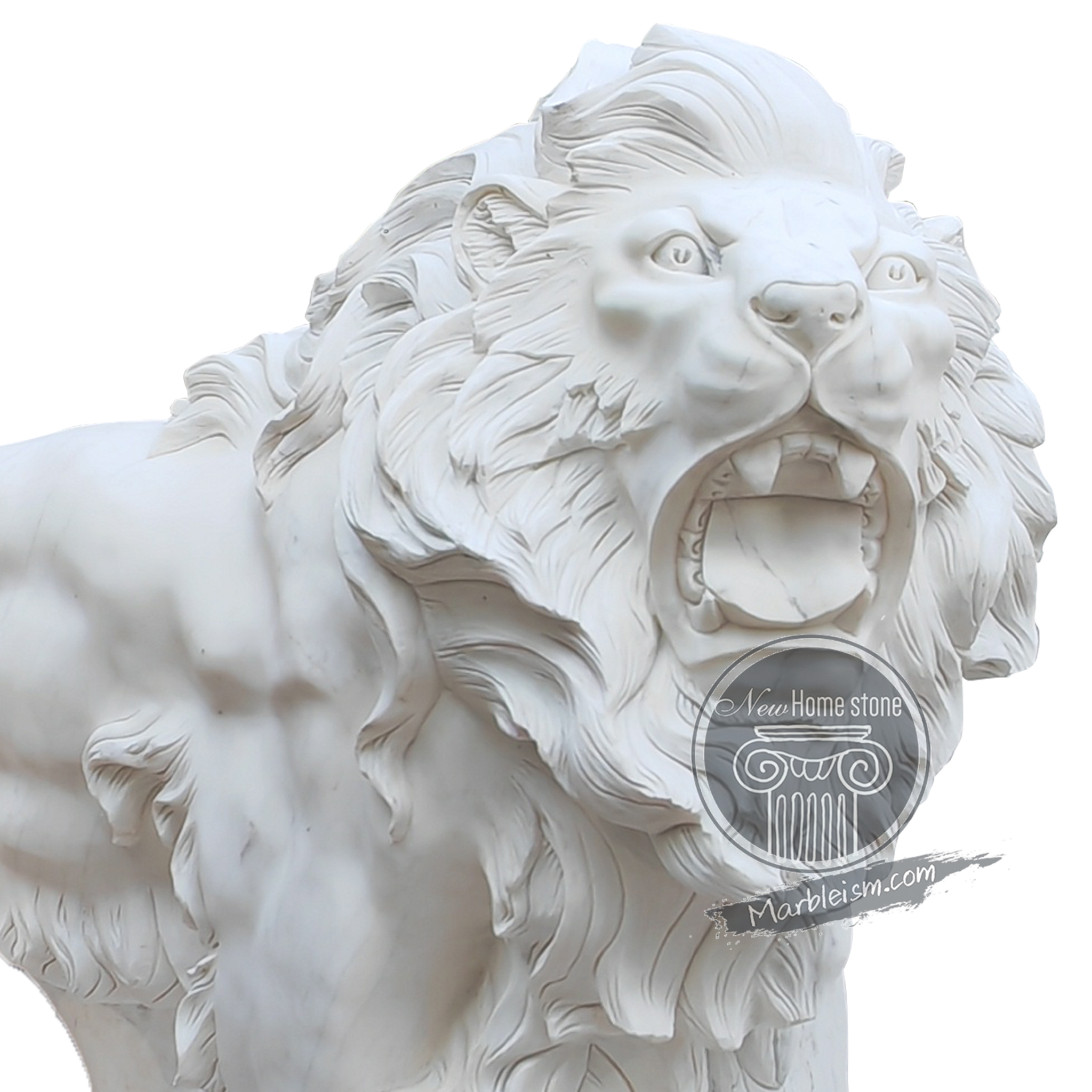 Life-Size Lion Garden Statue