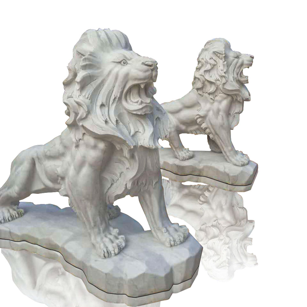 Life-Size Lion Garden Statues 