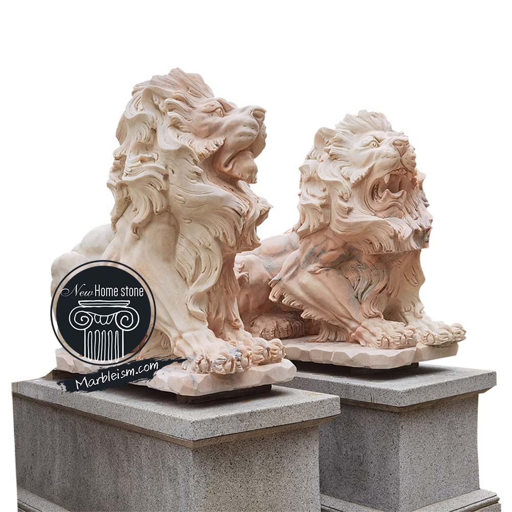 Stone lion sculpture