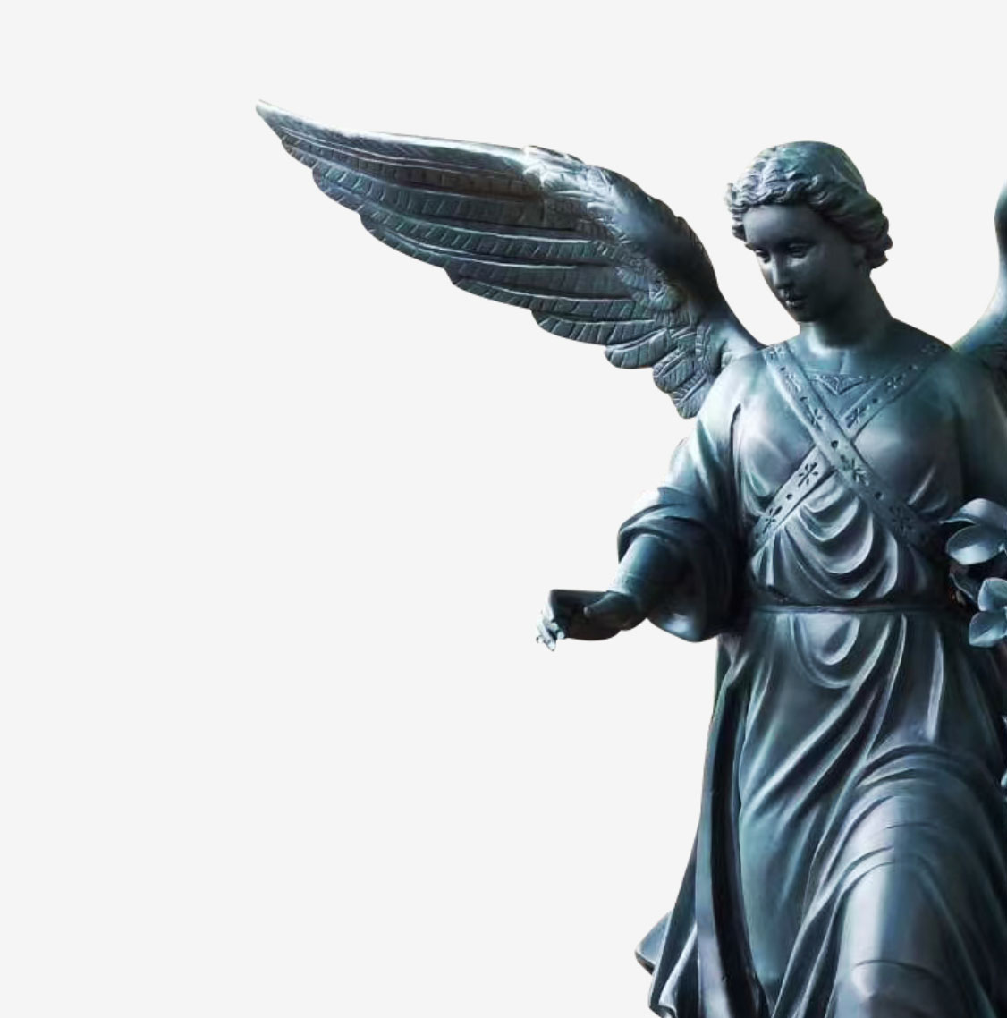 Large bronze statue of angel, bronze statues for sale, angel bronze statue