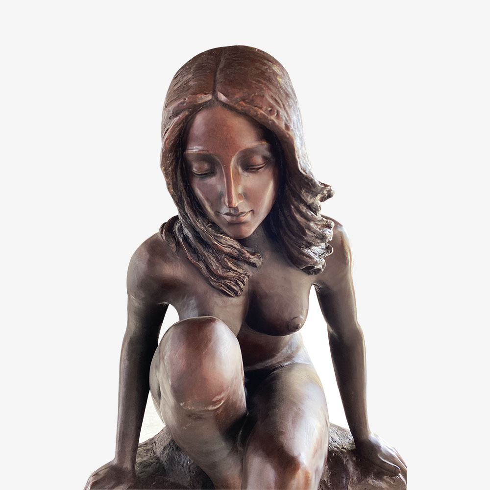 Custom size nude girl bronze statue, bronze scupture of nude women