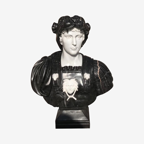 Black Marble Statue Bust