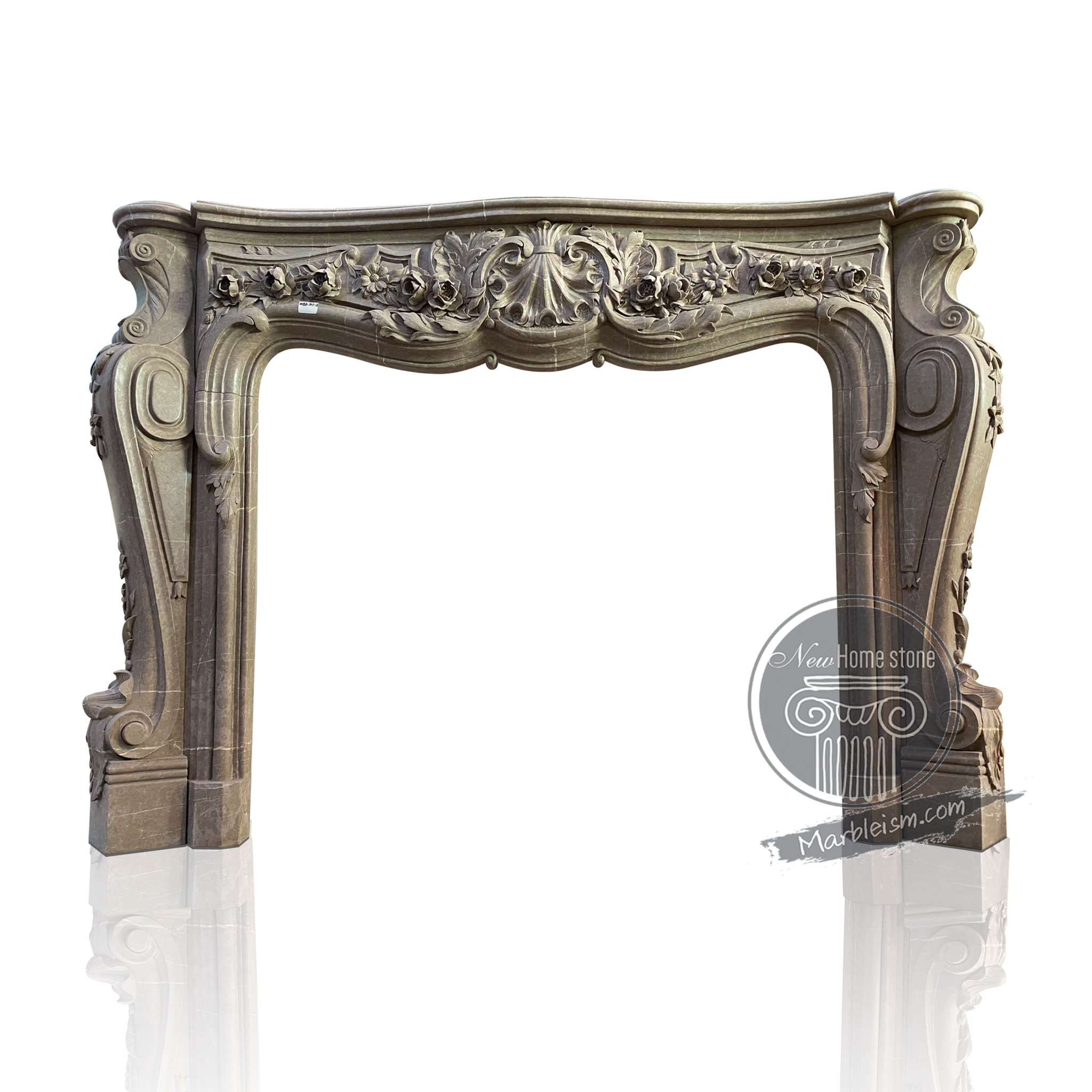 Marble Fireplace Mantel With Fluted Legs