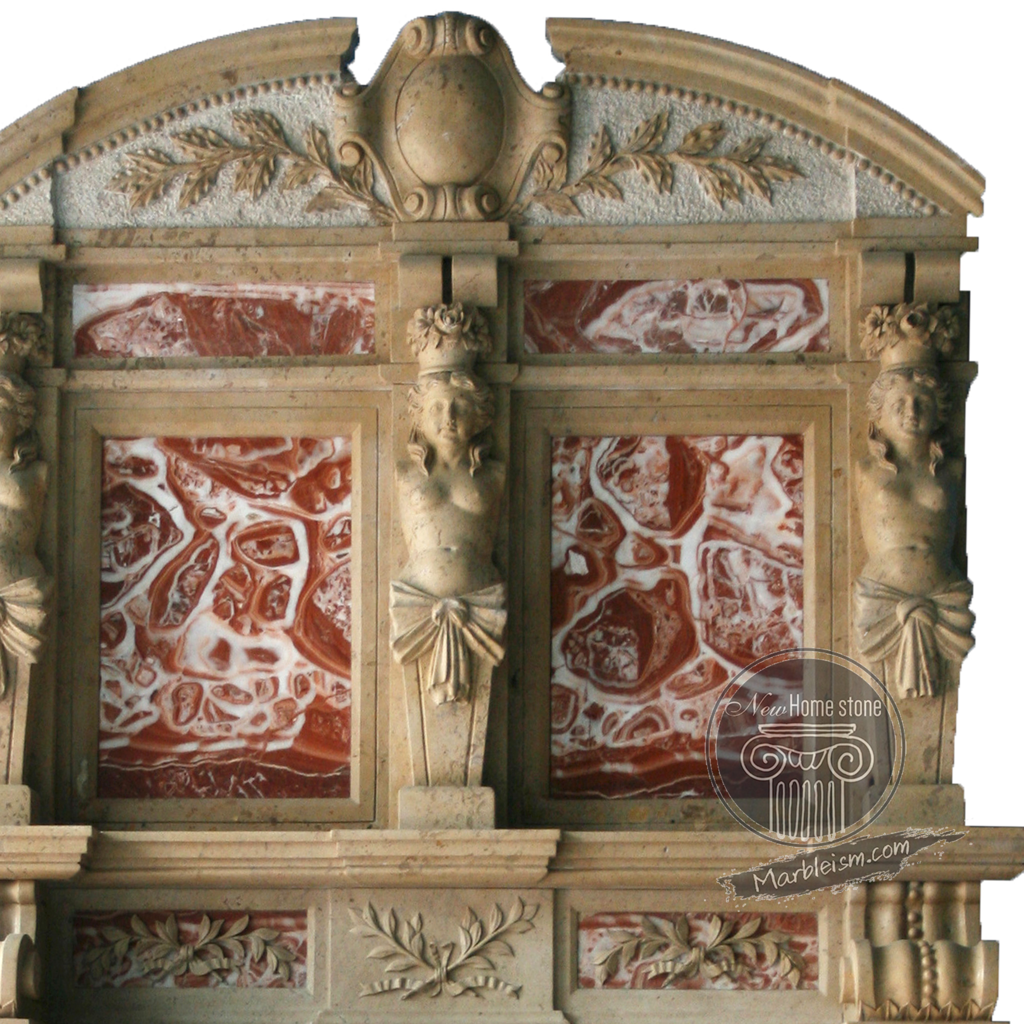 elegant and antique marble fireplace mantel design