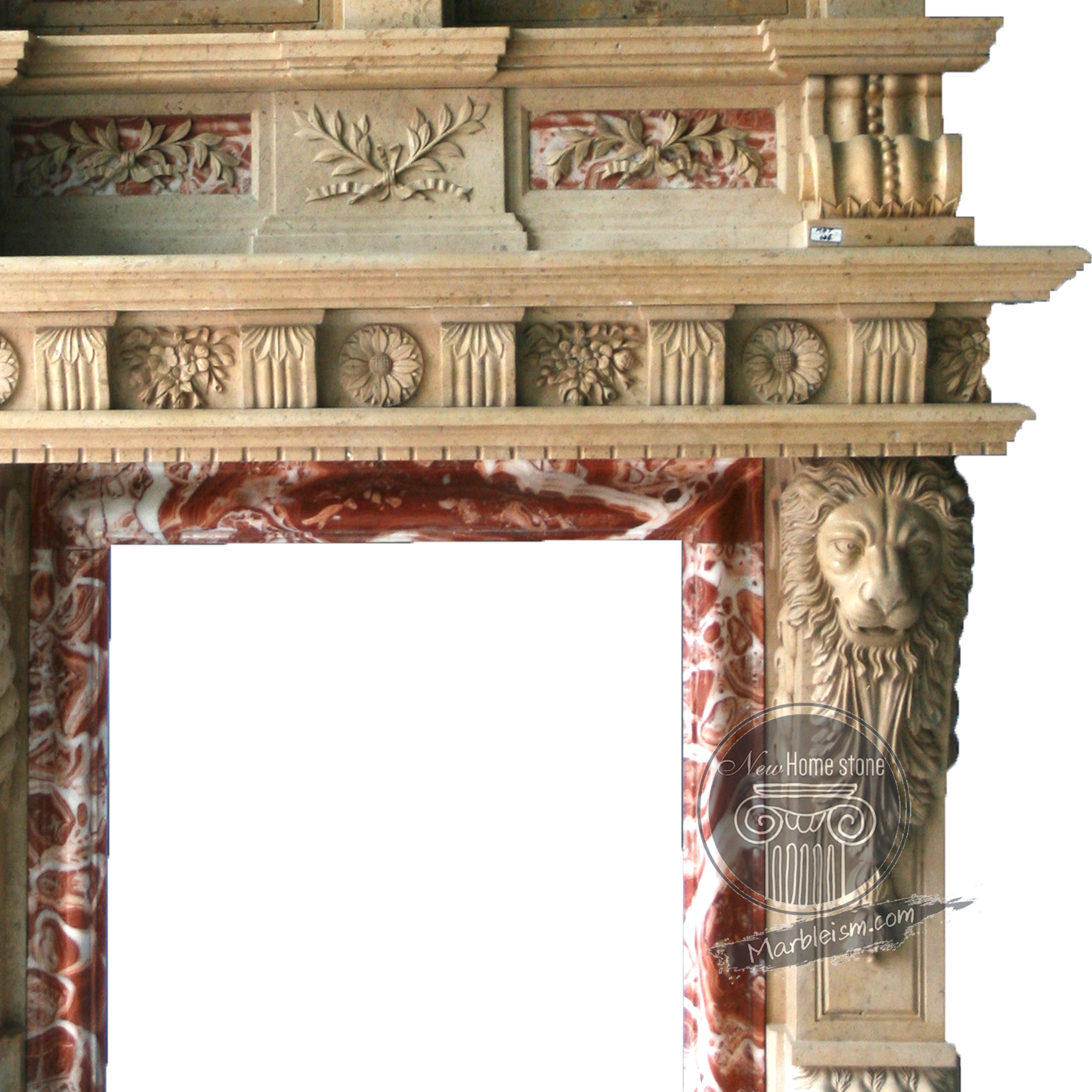 elegant and antique marble fireplace mantel design