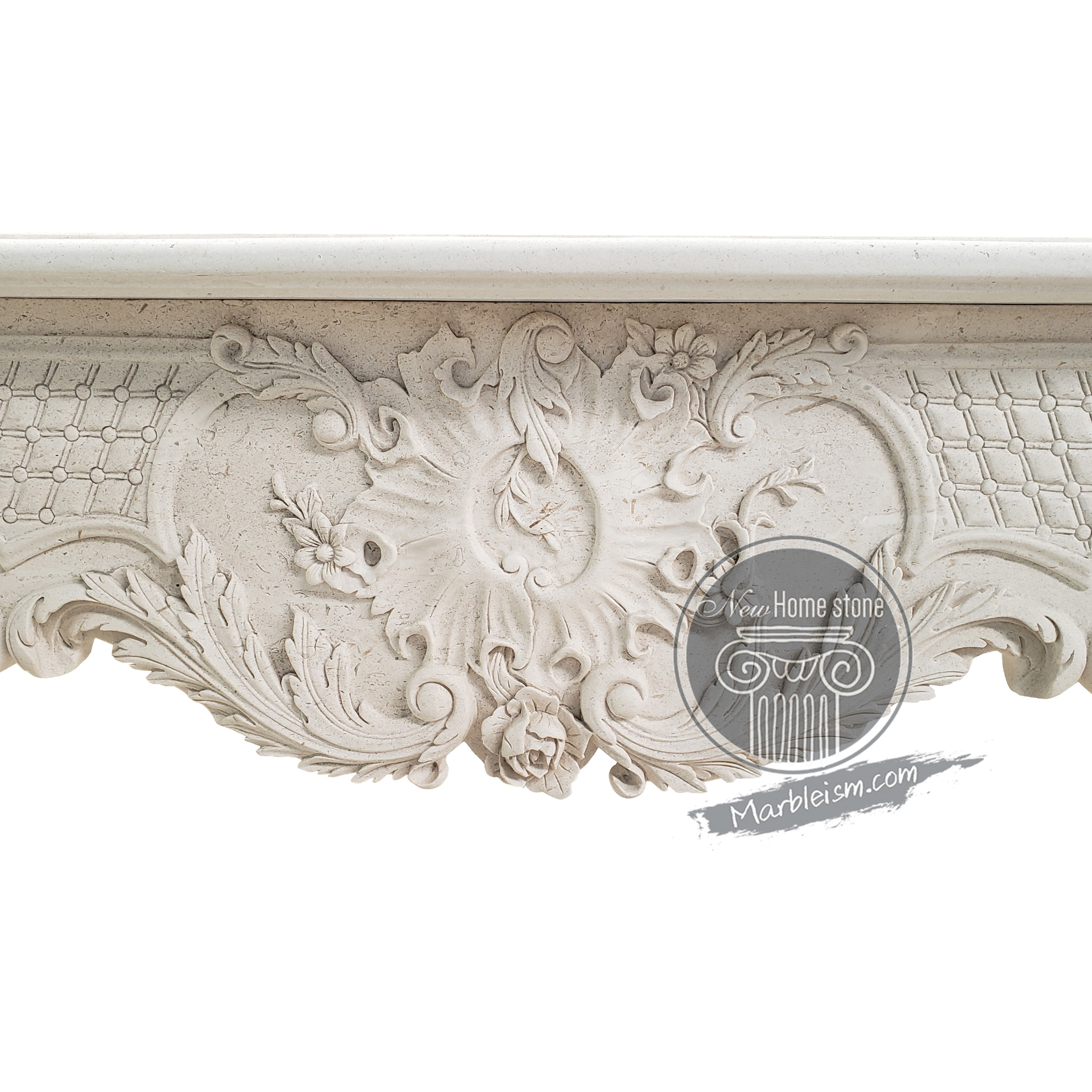 Stylish Limestone Mantel