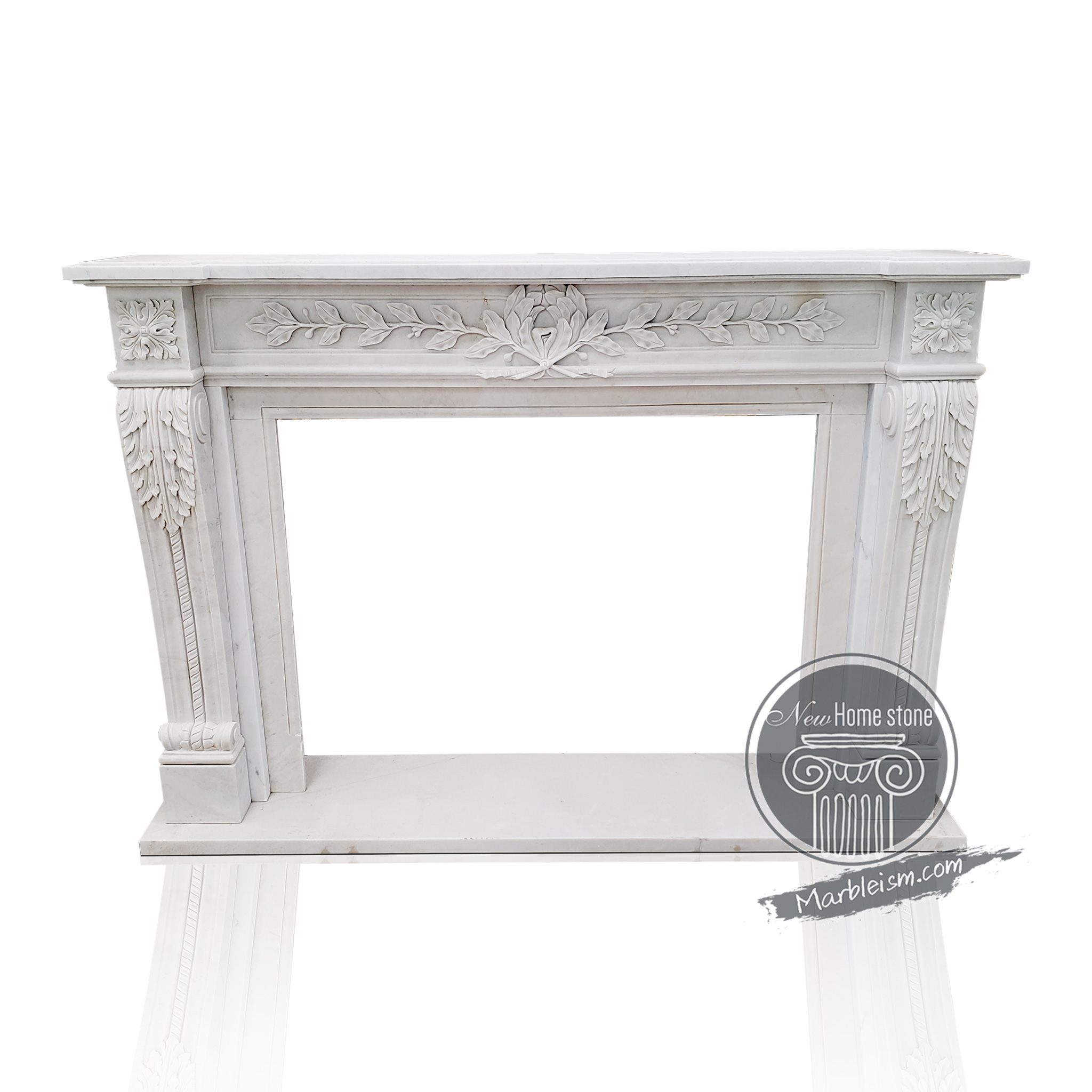 Elegant White Marble Mantel