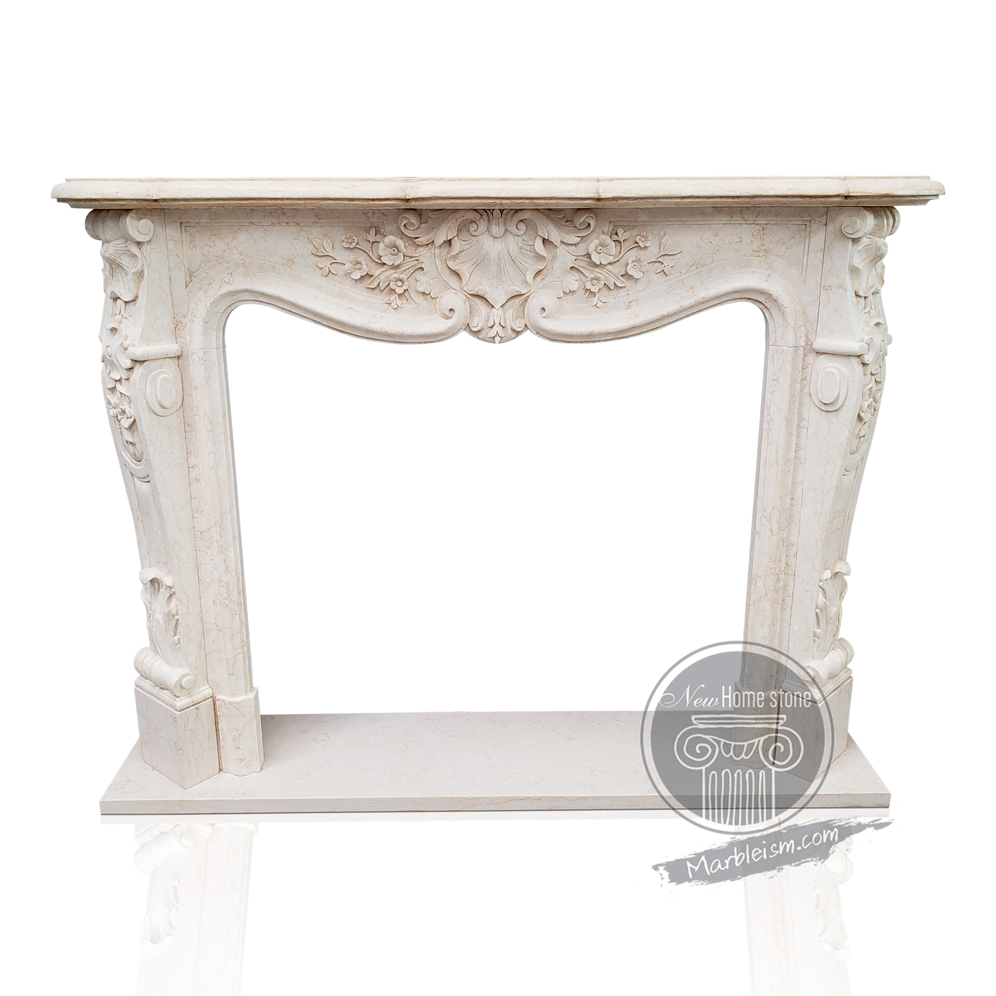 White Marble Fireplace Mantel