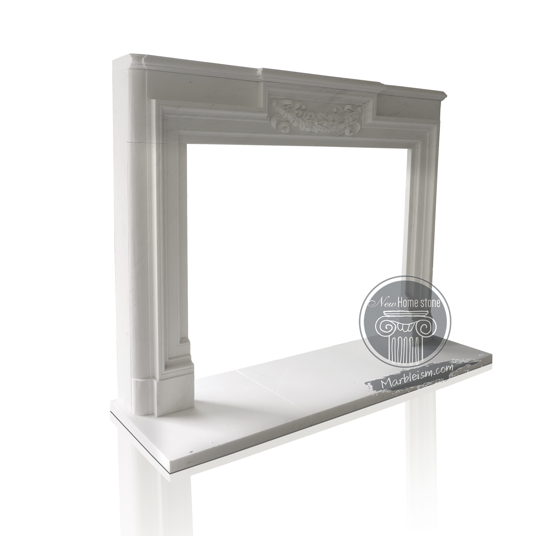 Victorian regency white marble fireplace