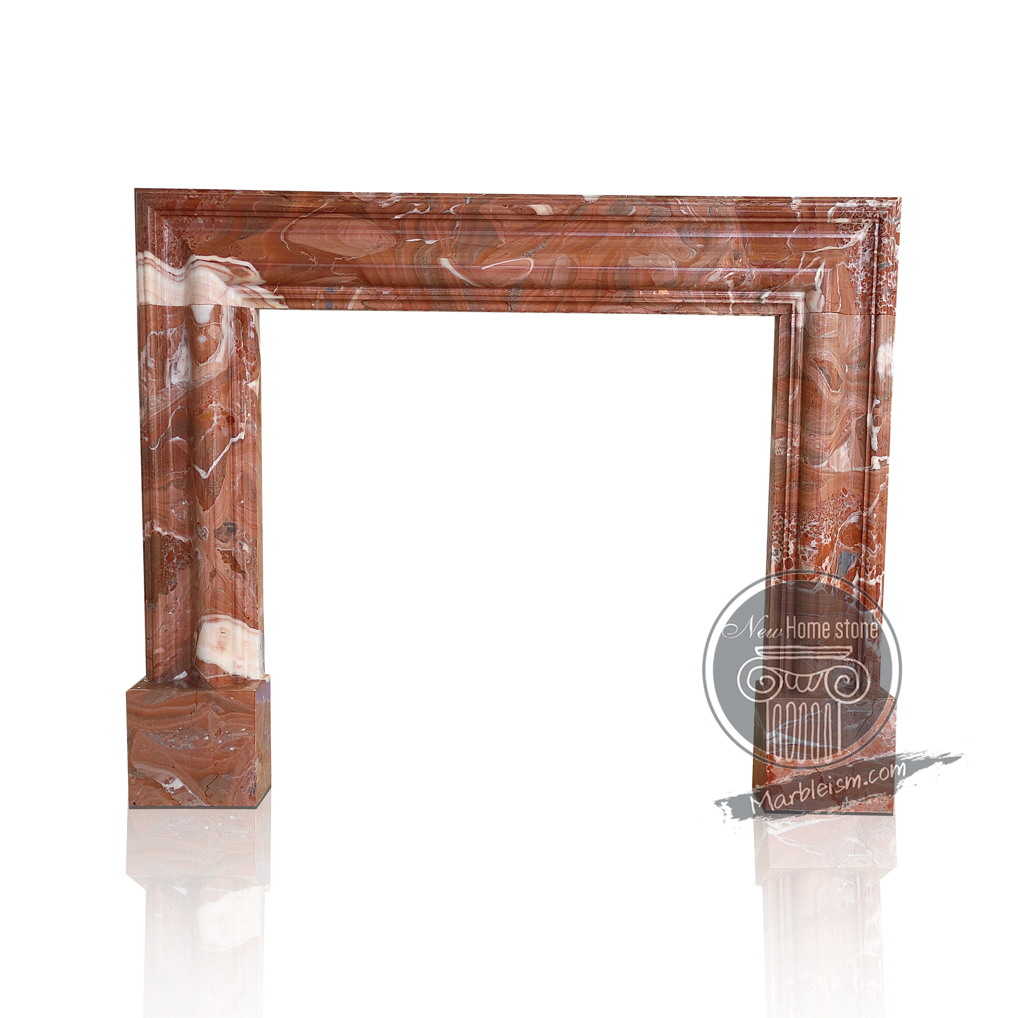 RED MARBLE FIREPLACE MANTEL