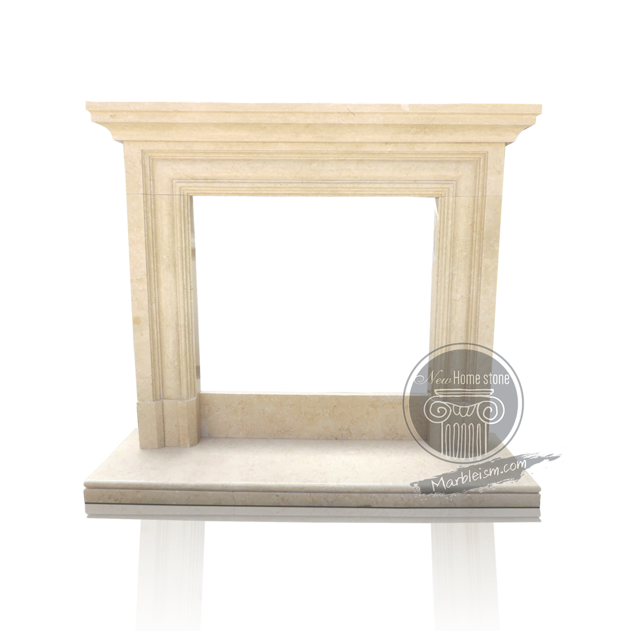 simple design marble fireplace