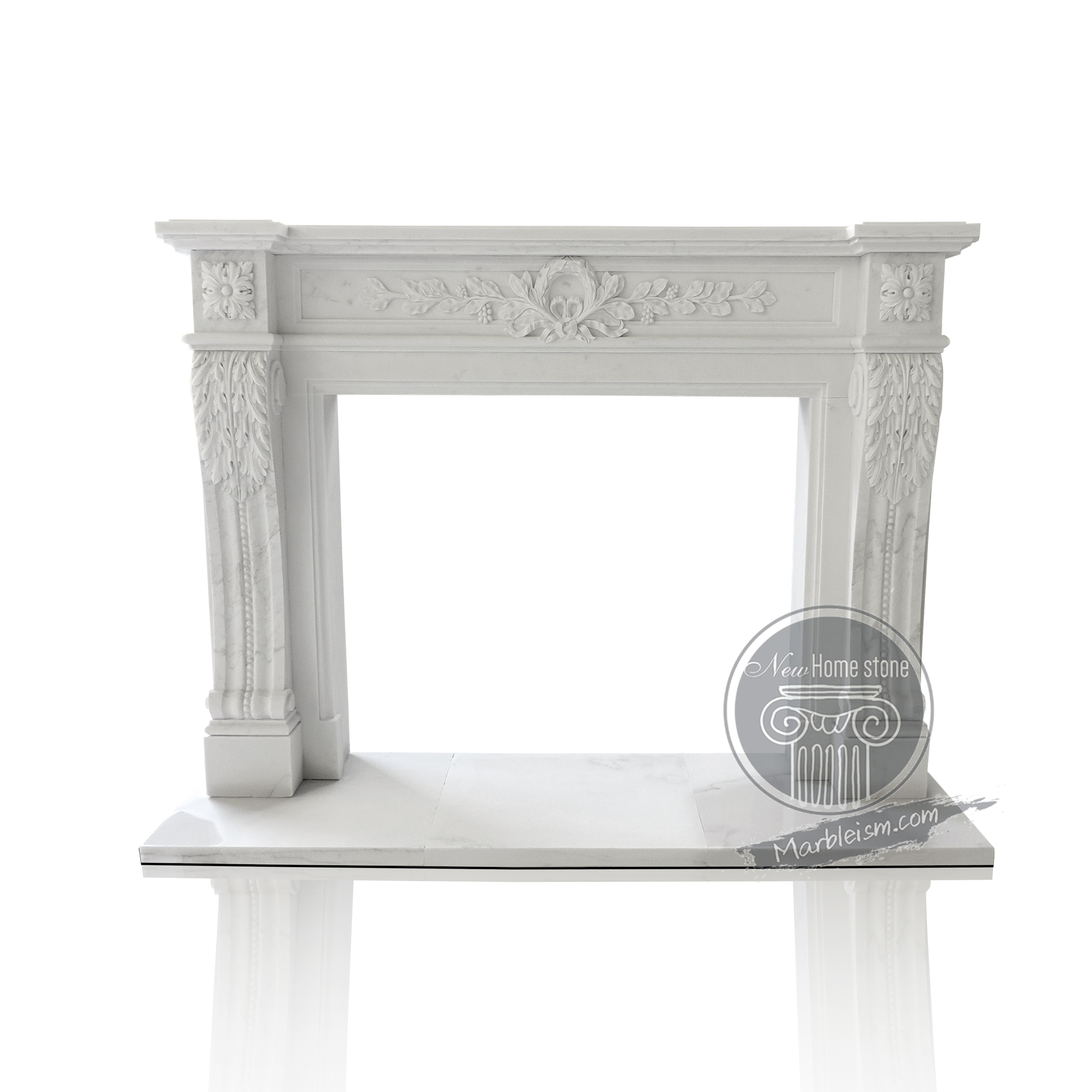 Gothic marble fireplace surround