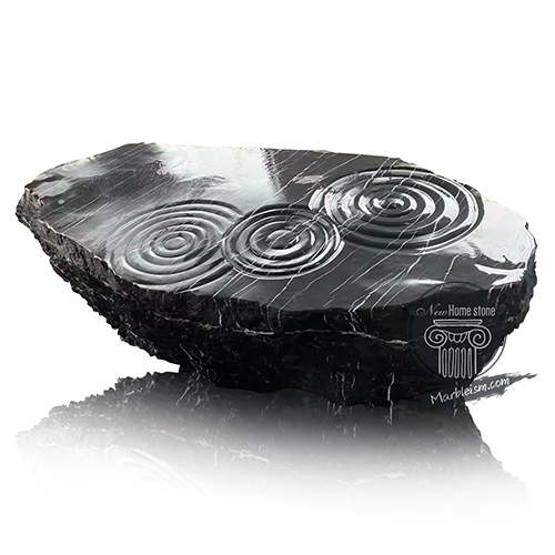 Rock Fountain With Water Ripple Pattern