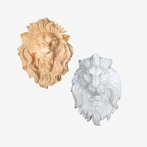 Marble wall mounted lion head
           