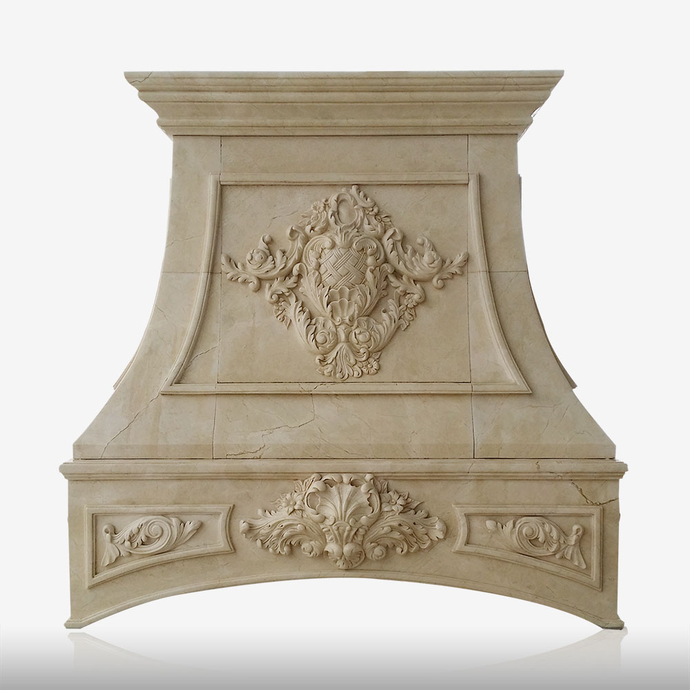 Hand-Carved Marble Kitchen Hood