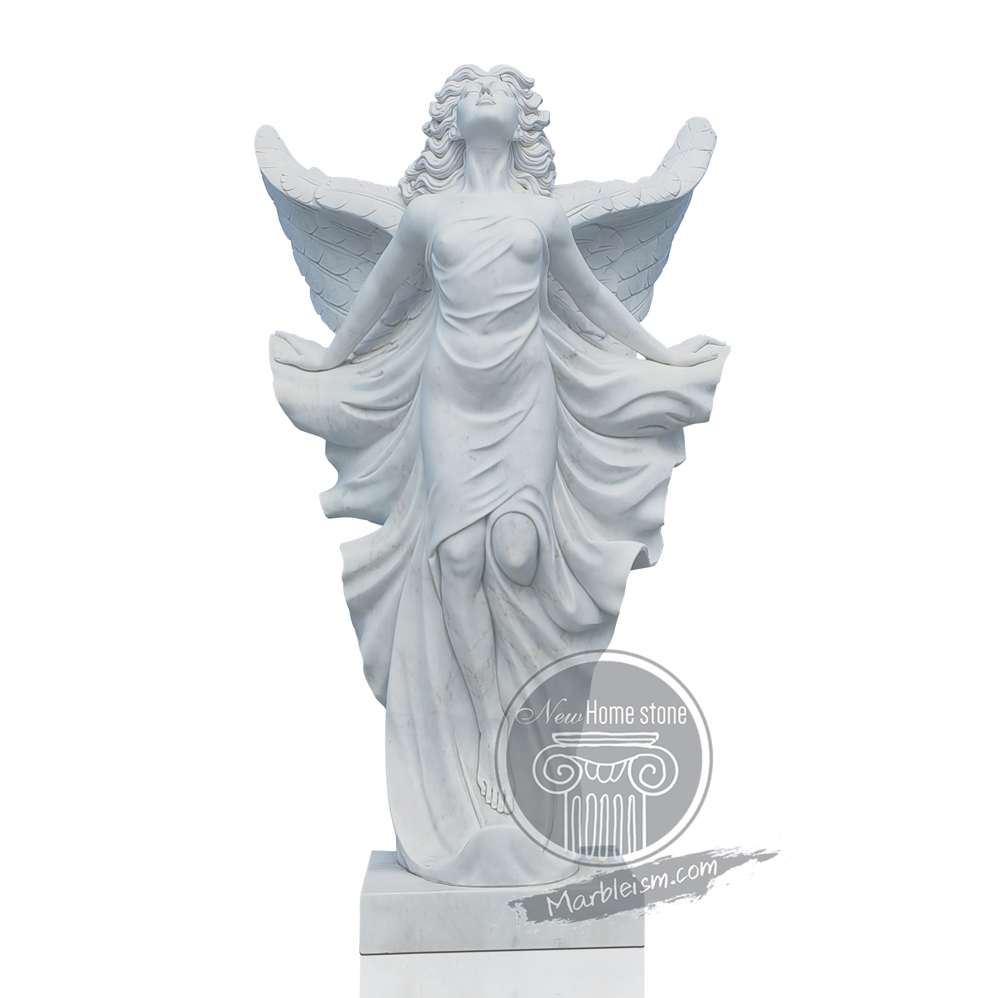 Elegant Winged Angel Sculpture