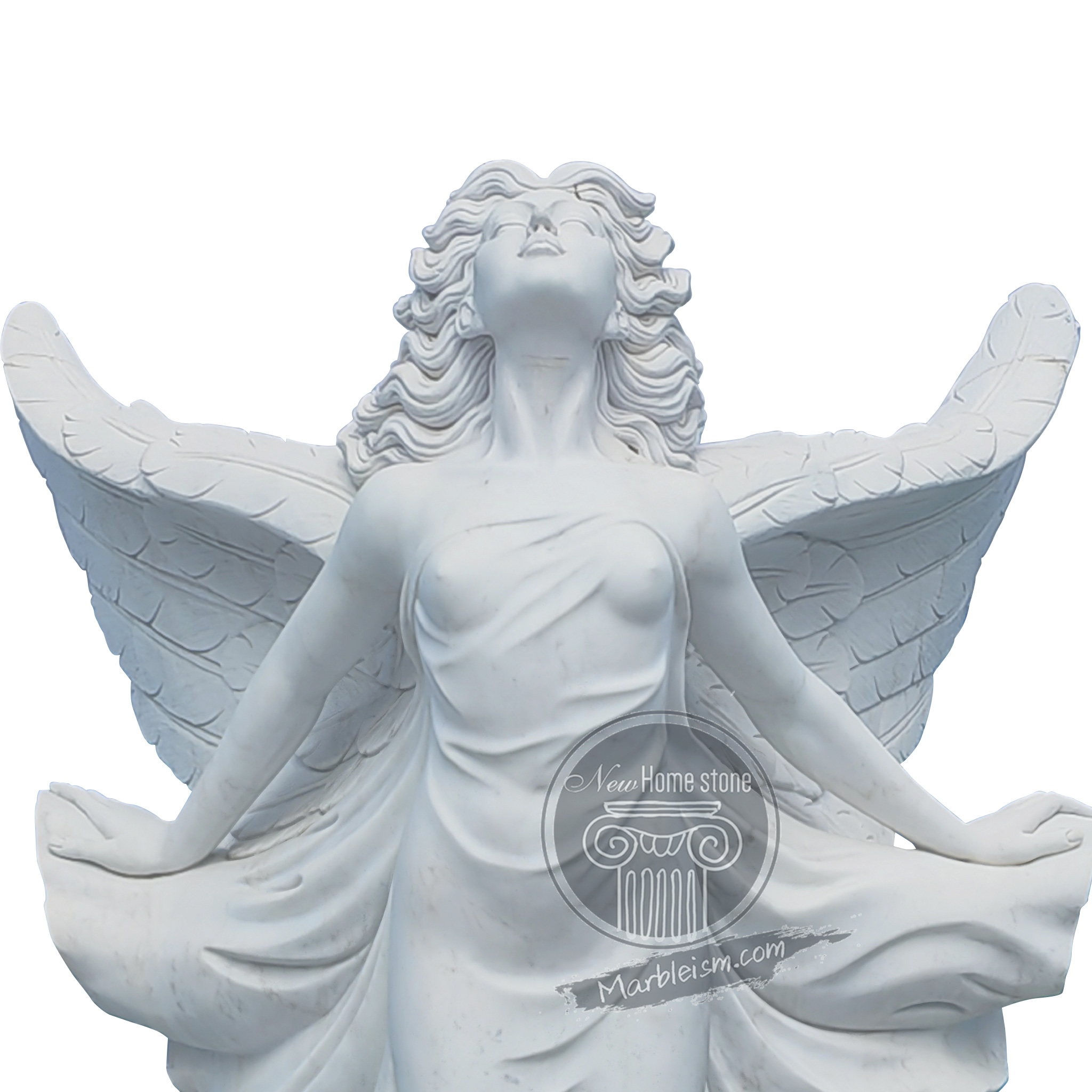 Elegant Winged Angel Sculpture