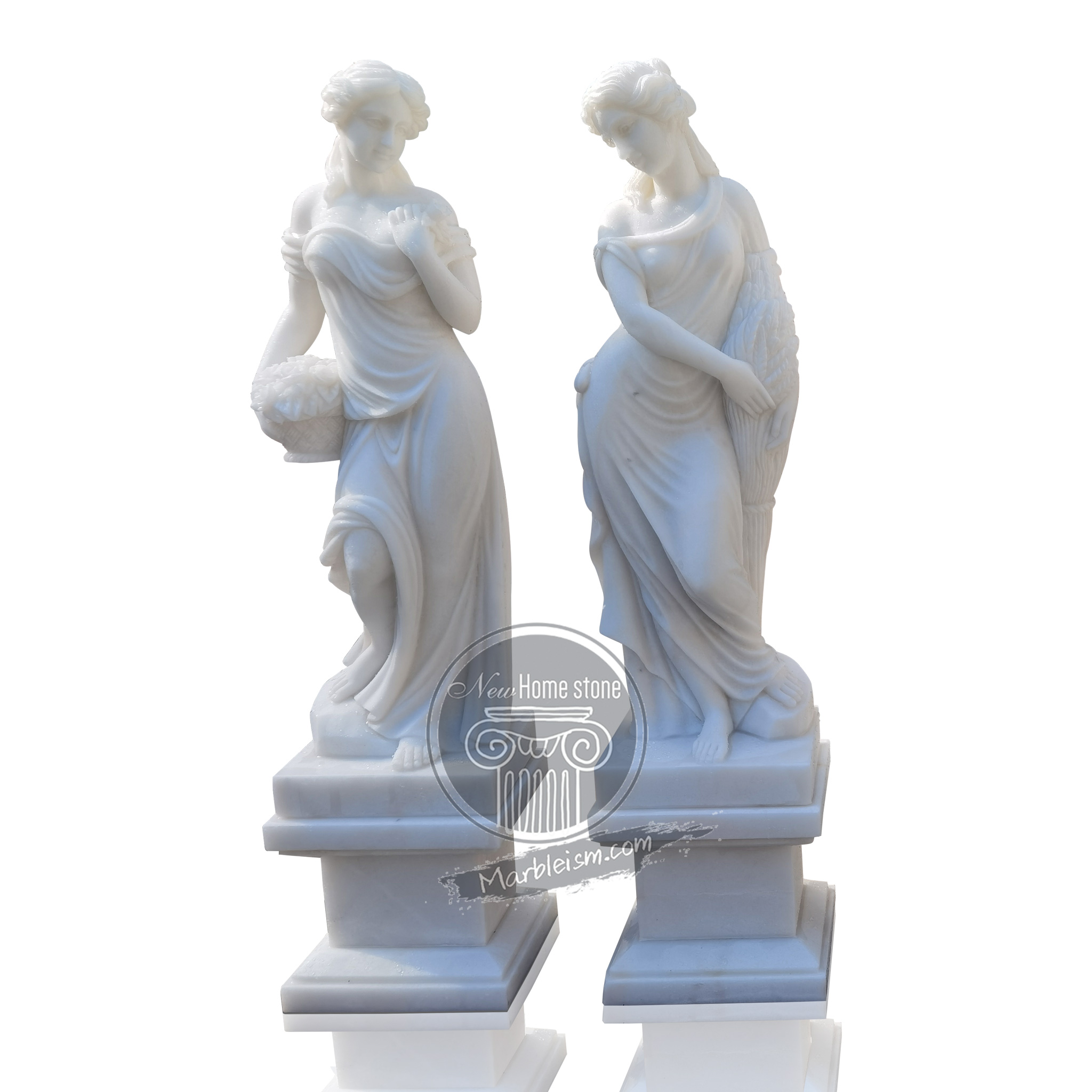 Four Seasons Marble Goddess Sculptures