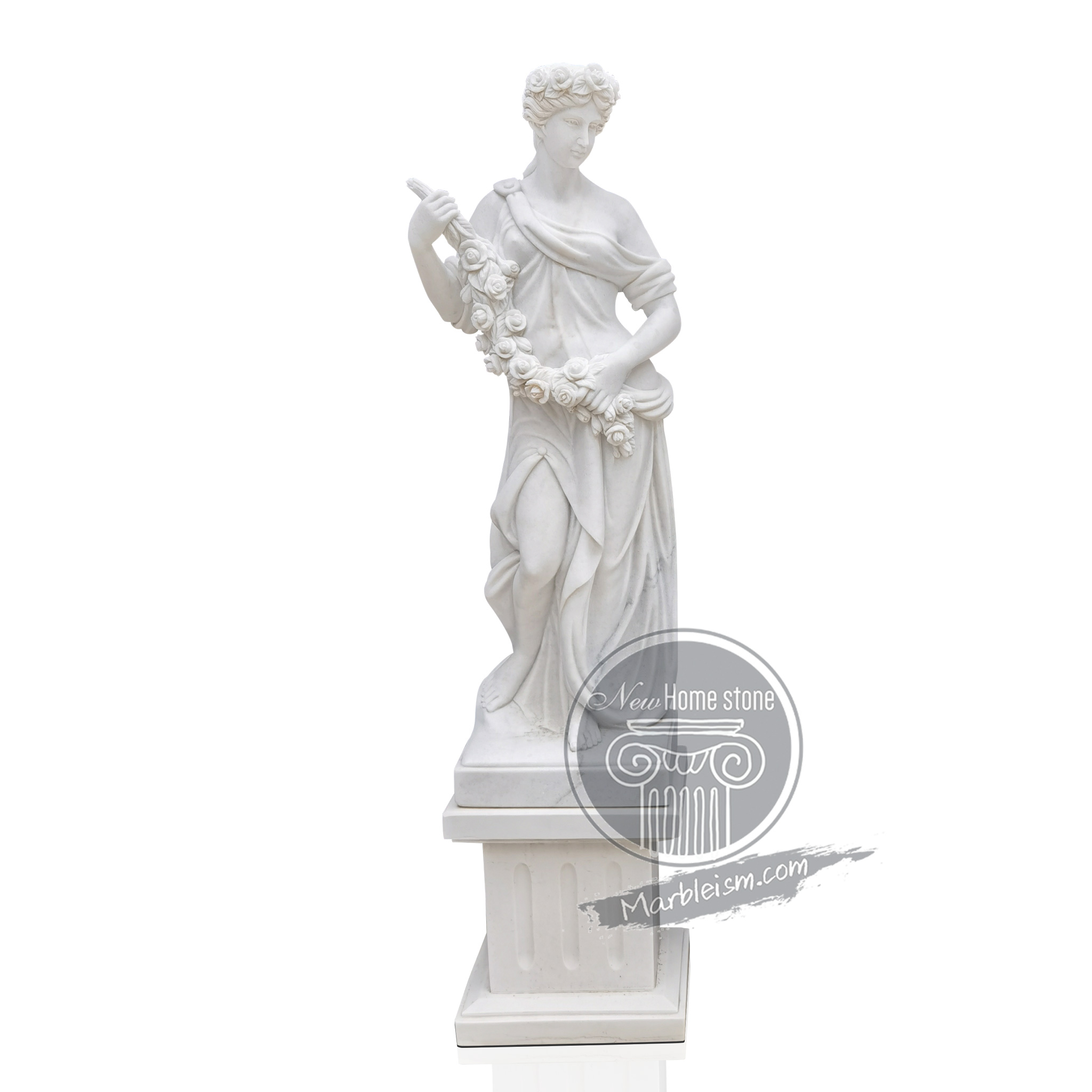 White Marble Spring Goddess Statue