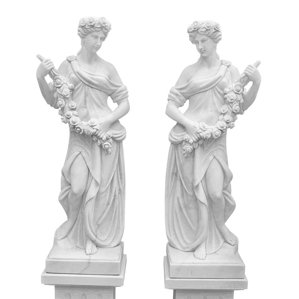 White Marble Spring Goddess Statue