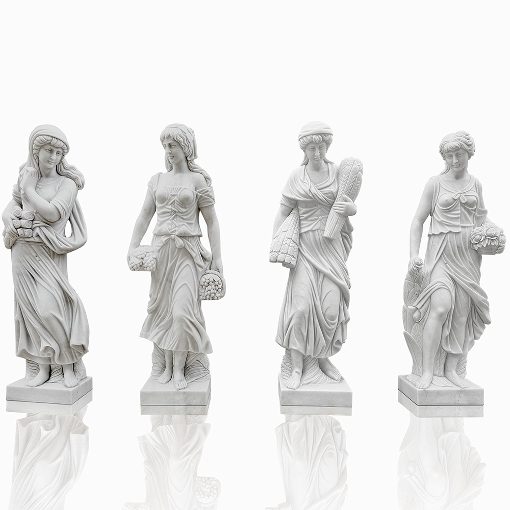 Life-Size Marble Statues of The Four Goddesses