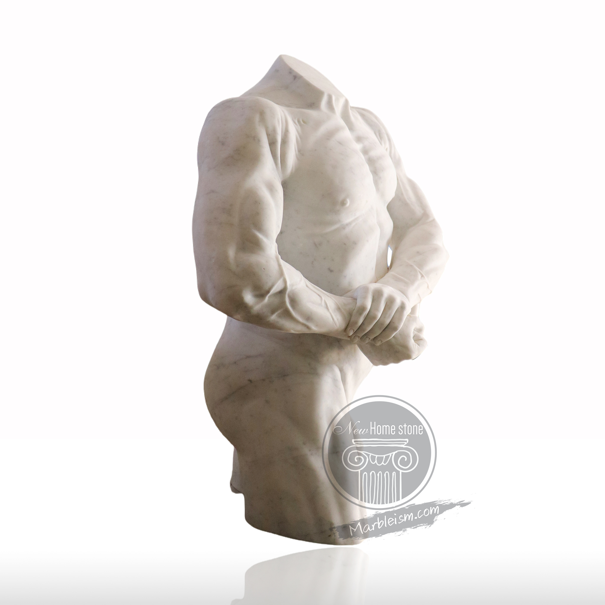 Large Outdoor Marble Statue of Nude Figure