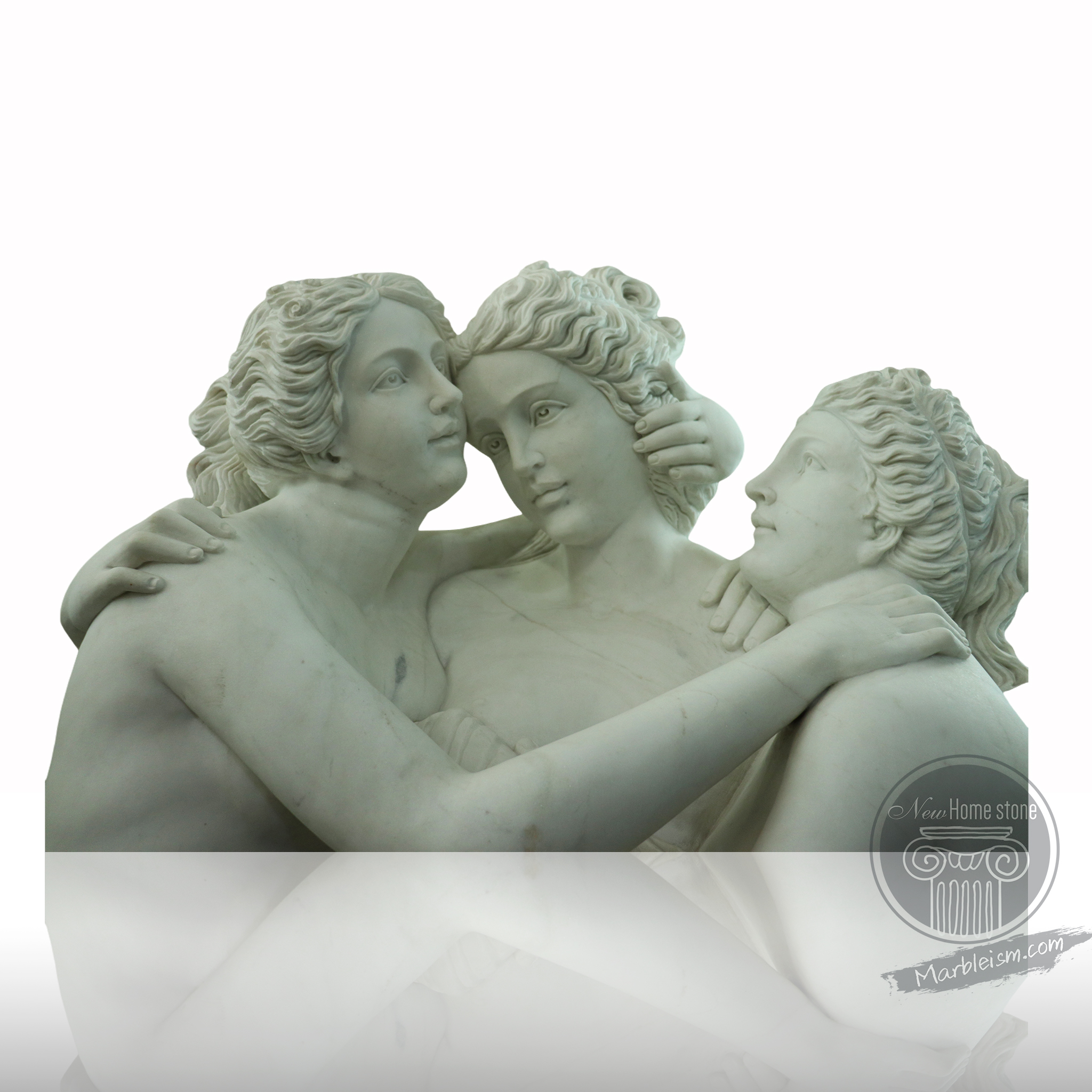 Hand-carved large marble statues