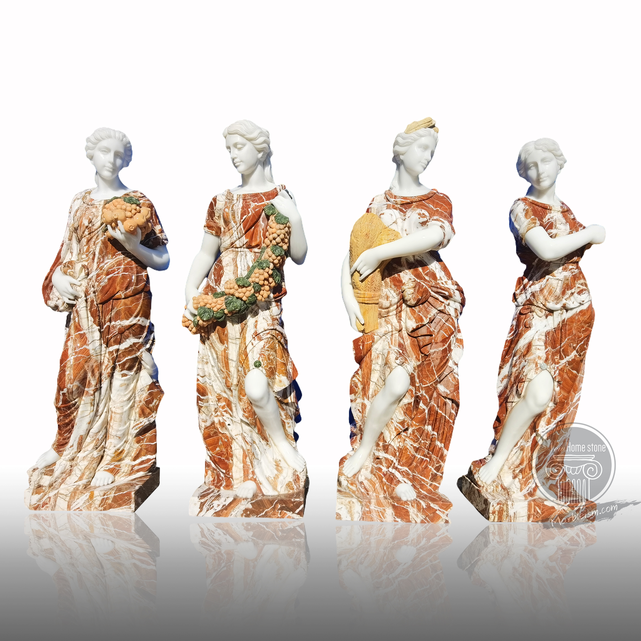 Marble garden sculptures