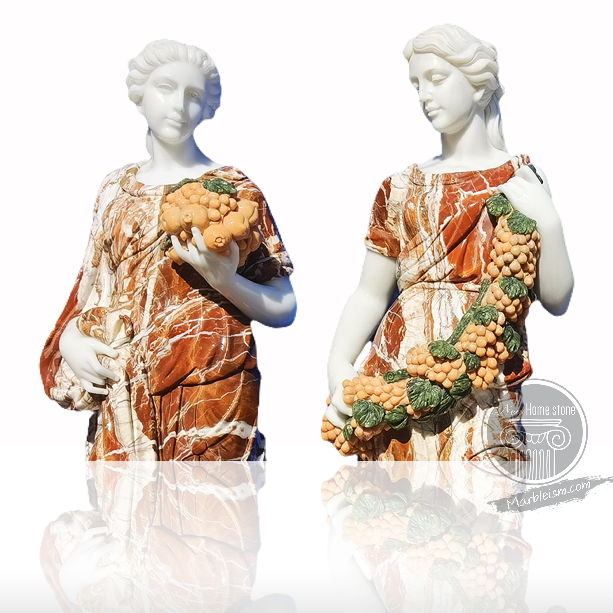 Marble garden sculptures