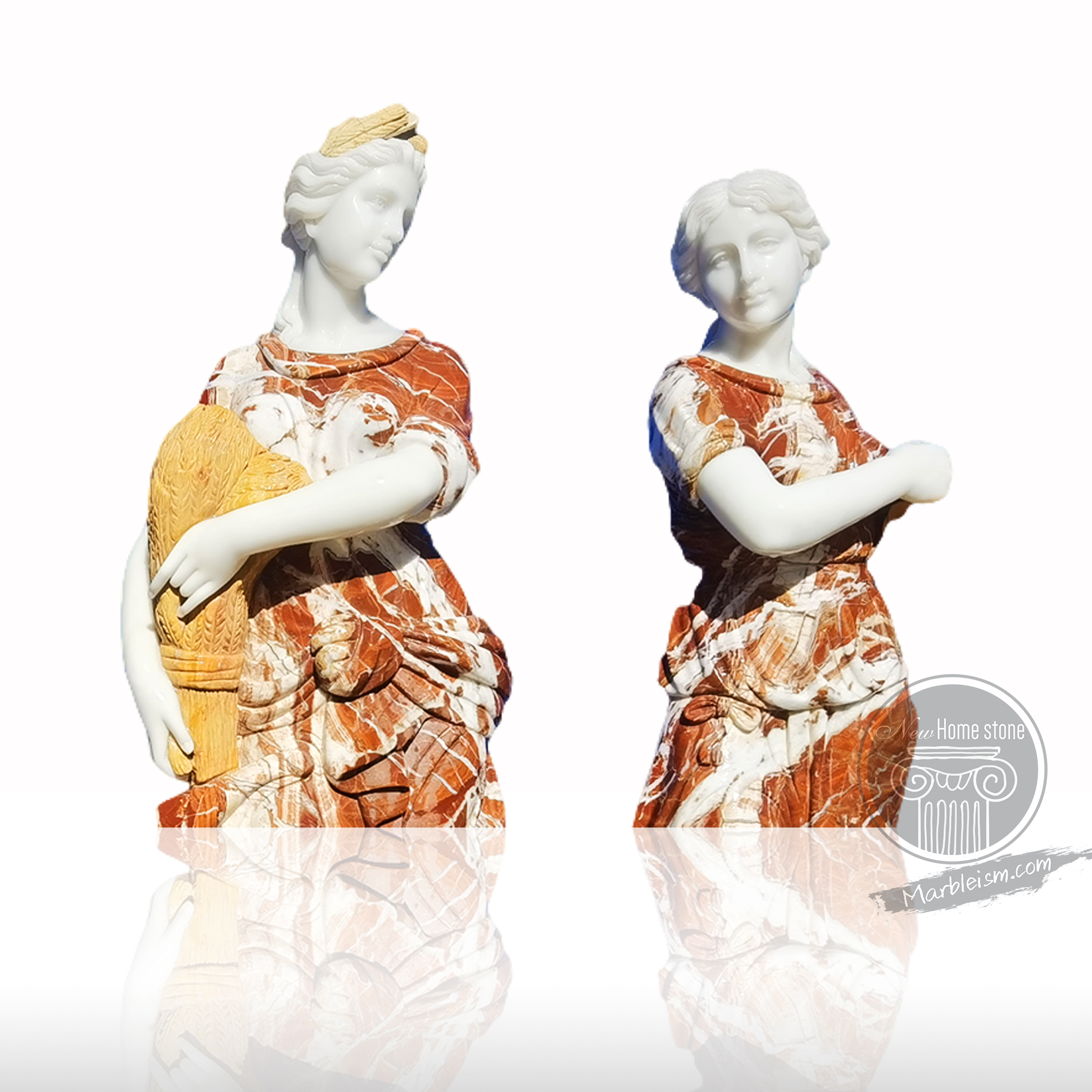 Marble garden sculptures