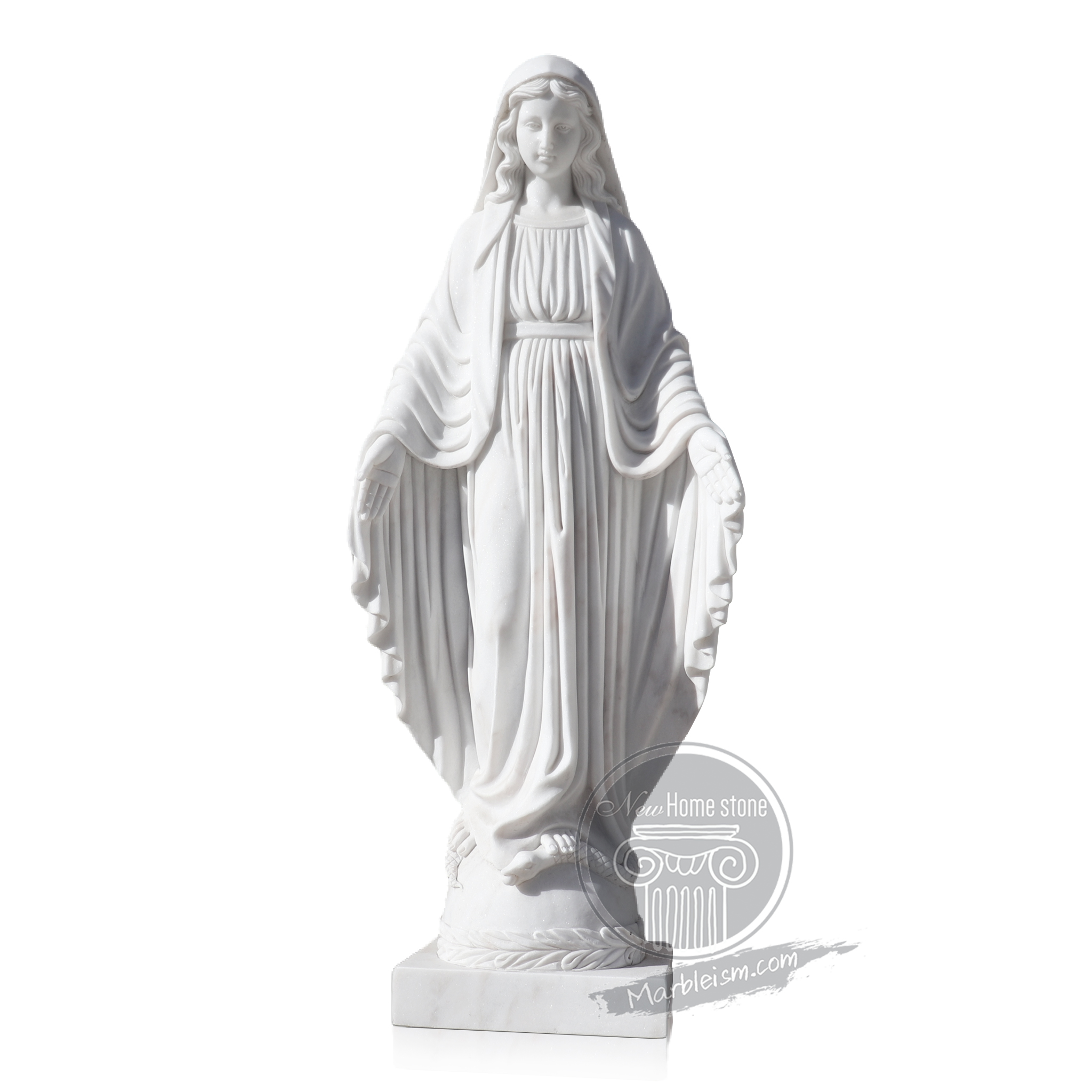 Marble mary statue