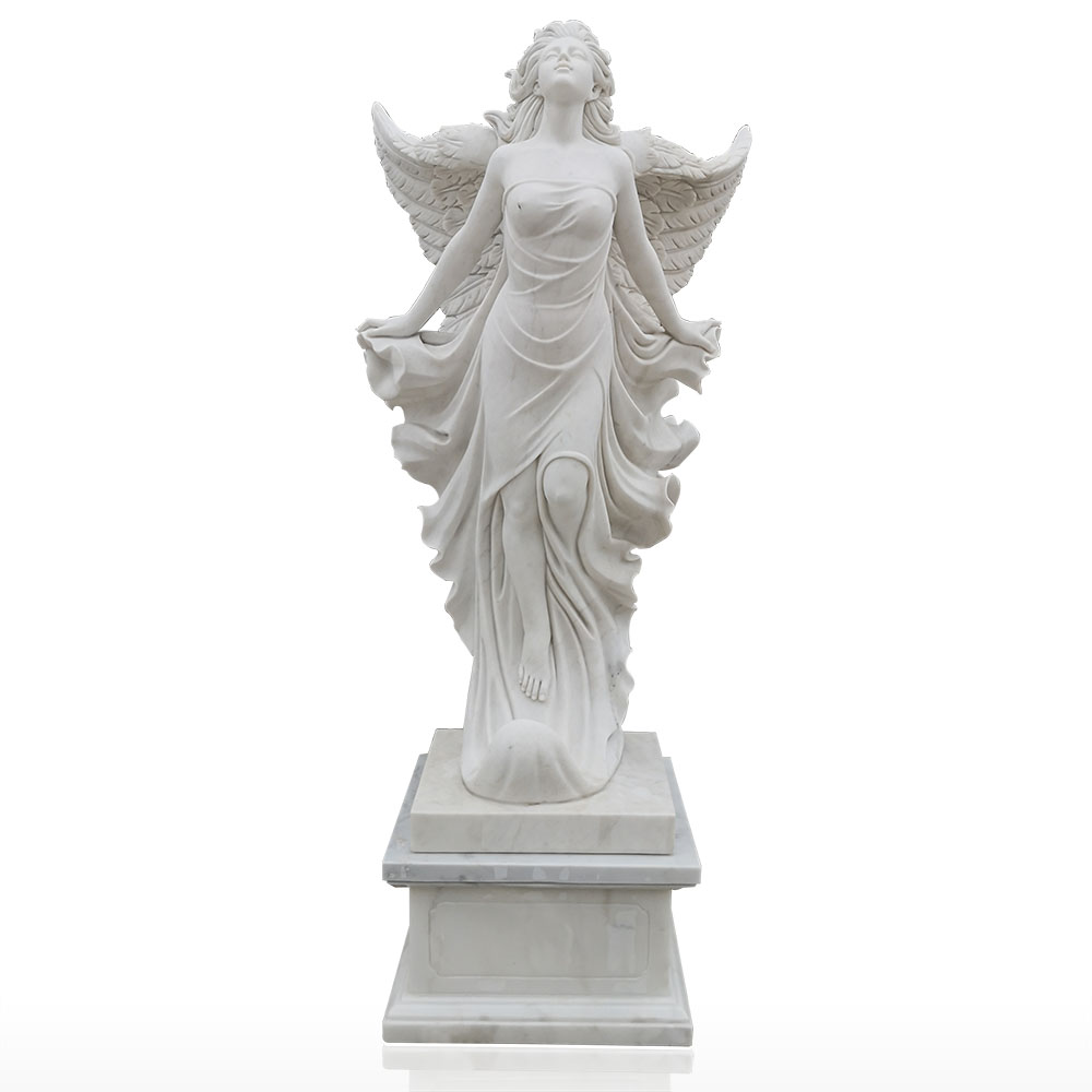 Front Door Flying Angel Marble Statues