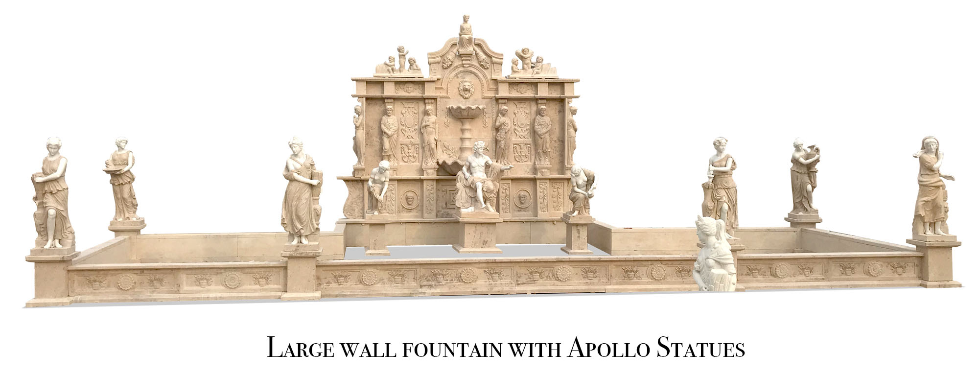 Apollo bath large wall fountain