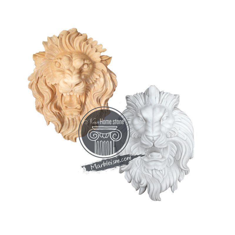 Marble Wall Mounted Lion Head