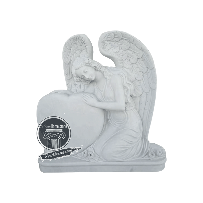 Angel heart headstone